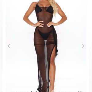Fashion nova mesh maxi dress cover up